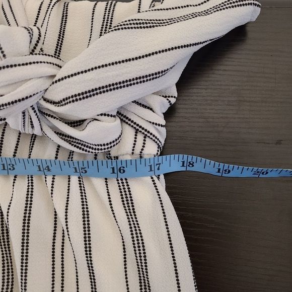 Maurices White & Black Striped Tie Front Mini Dress XL - Picture 6 of 10